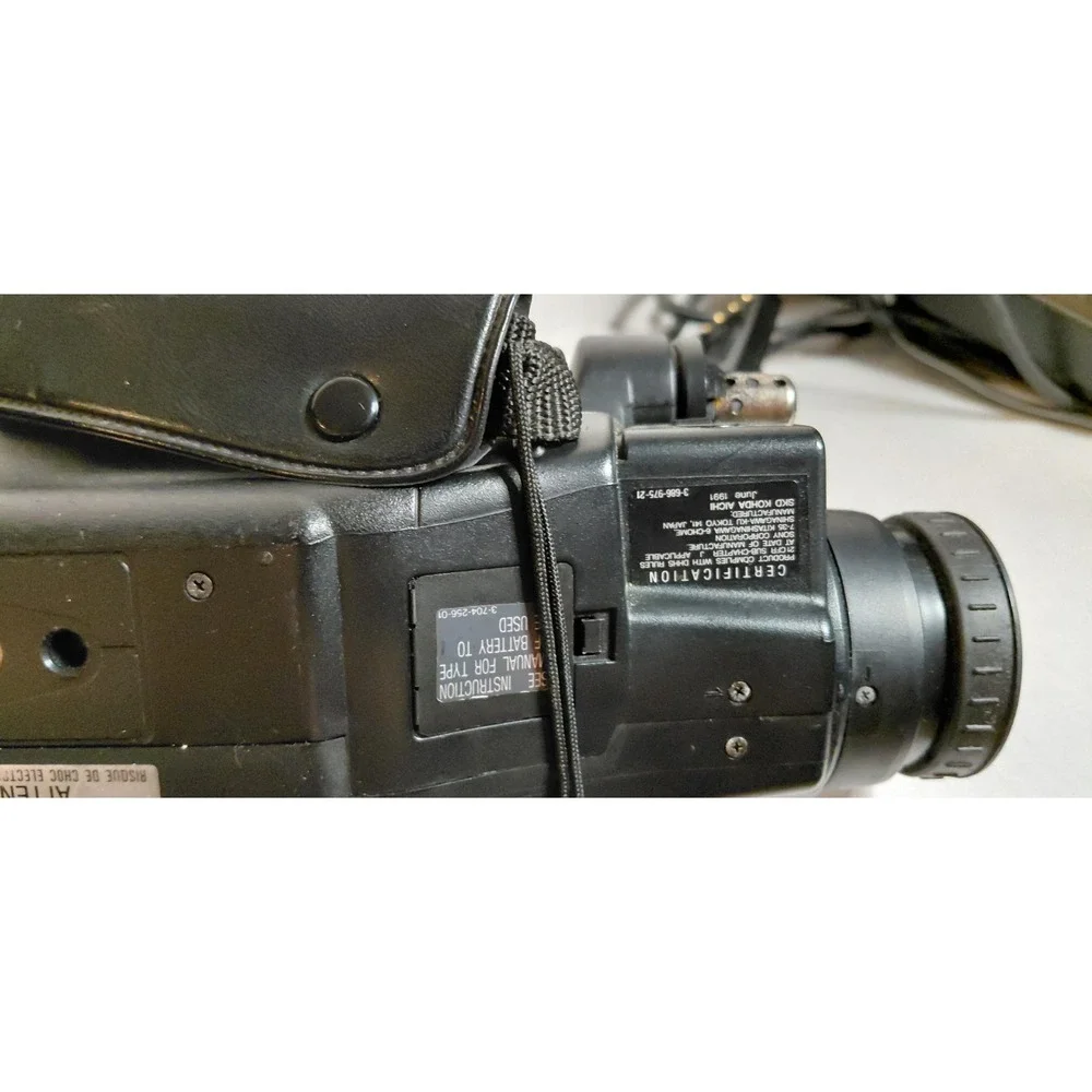 vintage analog Sony Handycam CCDF301 Video 8 Collectible Old Media W Ambico Bag
